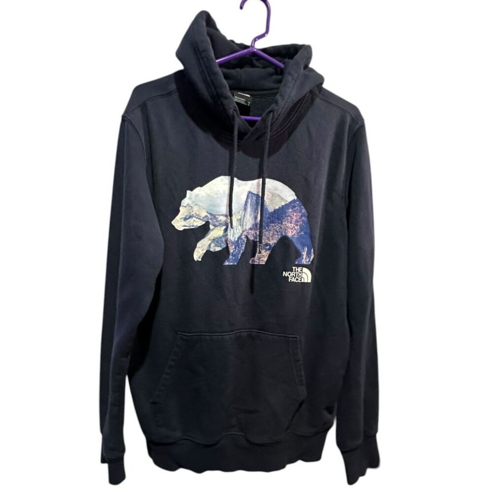The North Face Men's Bearinda Bear Logo Hoodie Size Medium Navy Blue